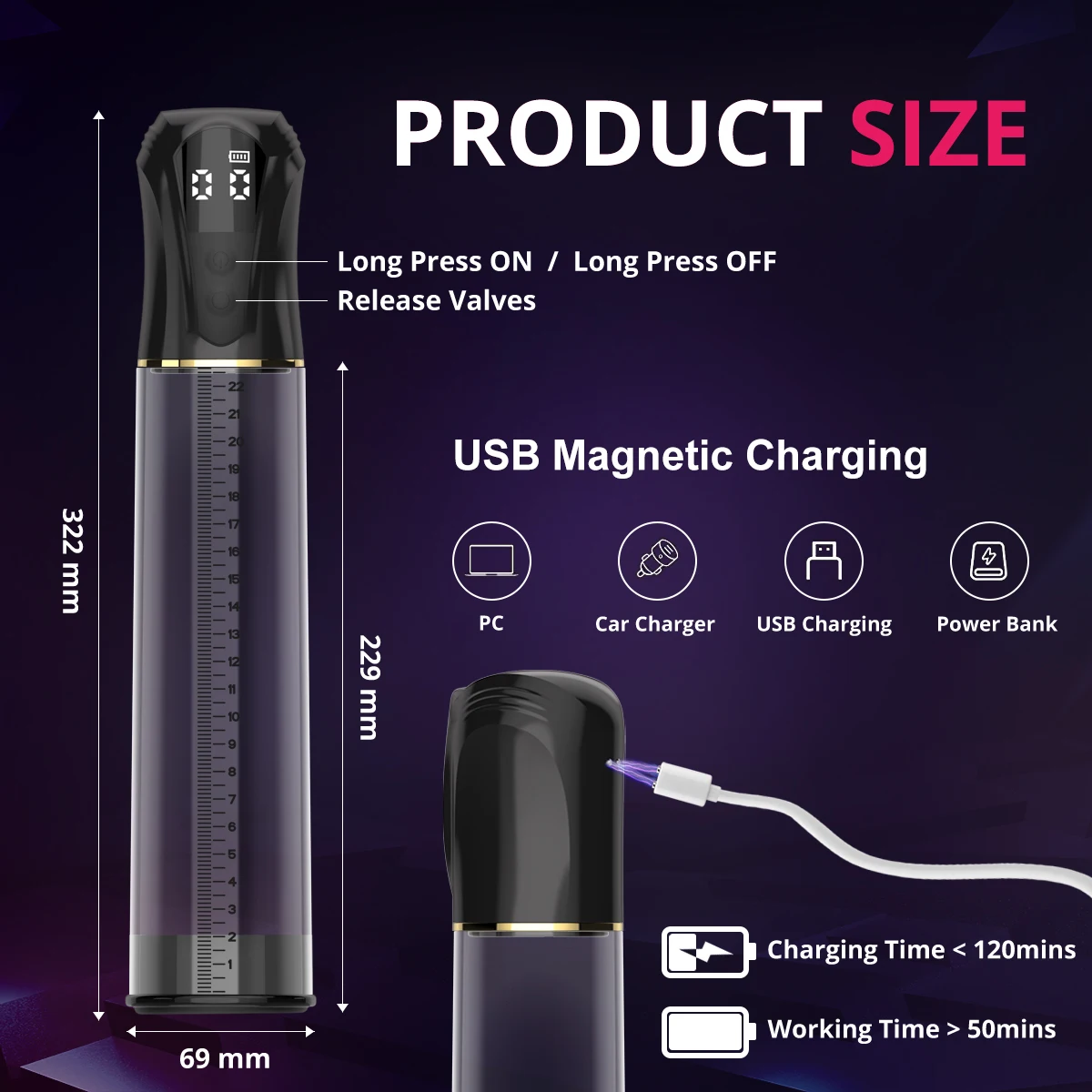 Electric Penis Pump Adult Penis Toy Dick Enlarger Men Erection Penis Enlargement Masturbator IPX7 Waterproof Sex Toys for Men view 6