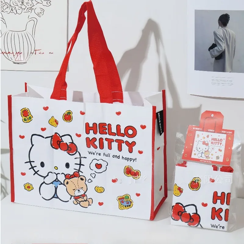 

Hello Kitty Folding Storage Bag Cute Cartoon Large Capacity Thick Portable Storage Bag Travel Women Products Student Wholesale