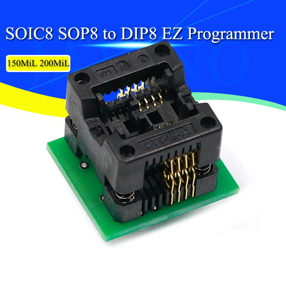 SOIC8 SOP8 to DIP8 EZ Programmer Adapter Socket Converter Module 150mil 200mil