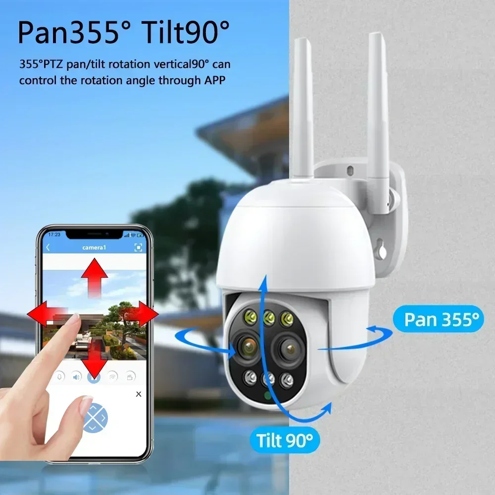 Outdoor WiFi CCTV Camera 8MP 10X Zoom Security Auto Track 10CH NVR Recorder Set P2P Wireless IP Camera Video Surveillance System