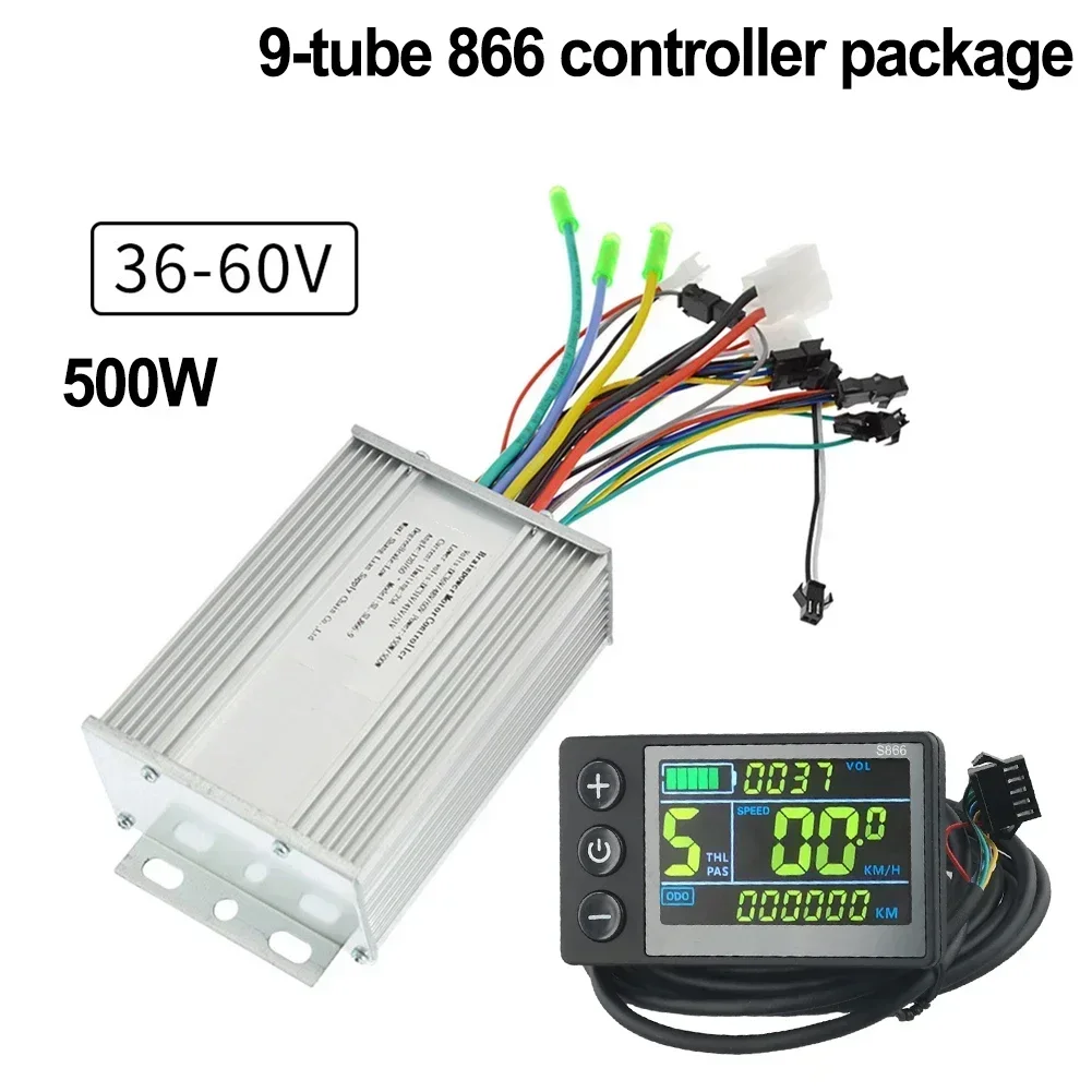 

Electric Bicycle S866 Color Screen Controller Set 60/36V/48V 450-500W 25A Controller With S866 Colorful Display Kit Cycling Acce