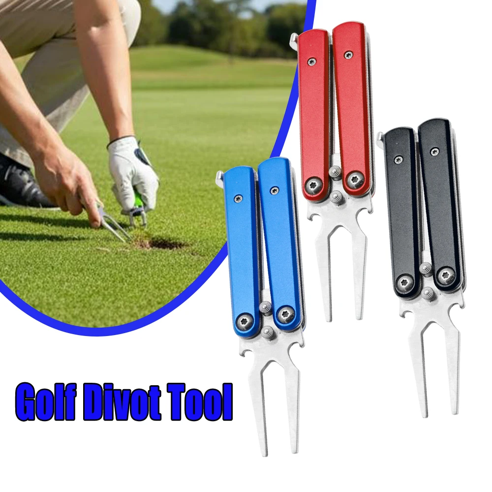 

Foldable Butterfly Divot Tool Golf Alloy Forks Metal Divot Repair Tool With Bottle Opener Golf Course Essential Gift For Men