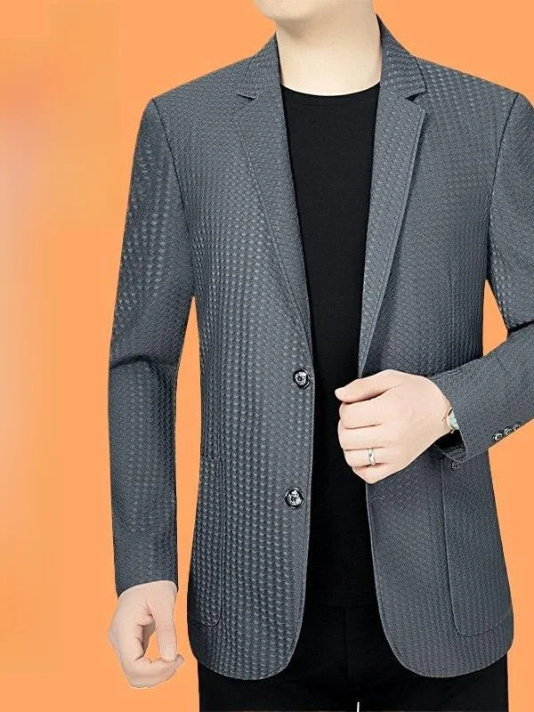 

Light Luxury Summer Sun Protection Casual Thin Men's Suit Jacket Breathable Casual Style Polyester Fiber Mid-Year Men's Top