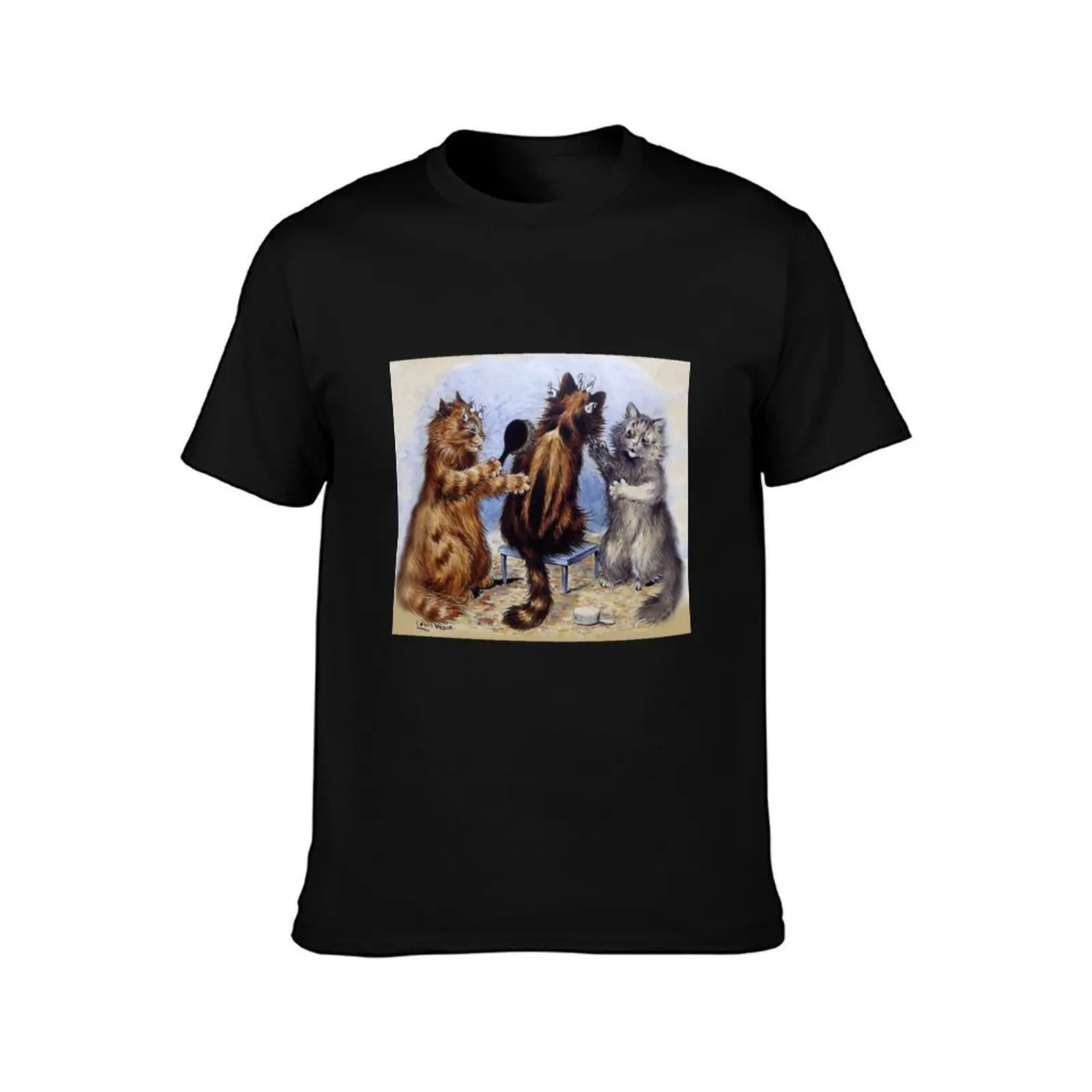Funny Cats - Bad Hair Day T-Shirt Street Art Print Tee Shirt T-Shirt