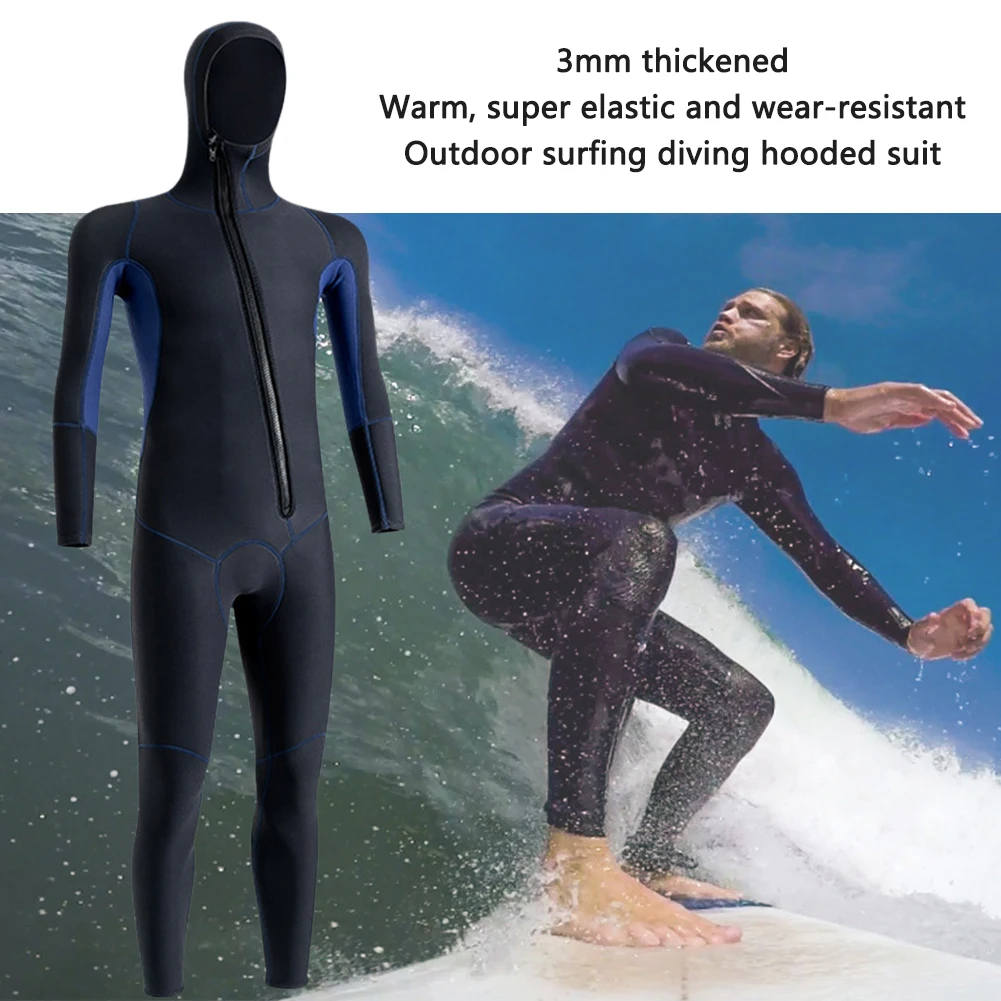 Neoprene Diving Surfing Suit Hooded Unisex Diving Protection Clothes Cold Proof Warm Elastic Anti-scratch Water Sports Equipment