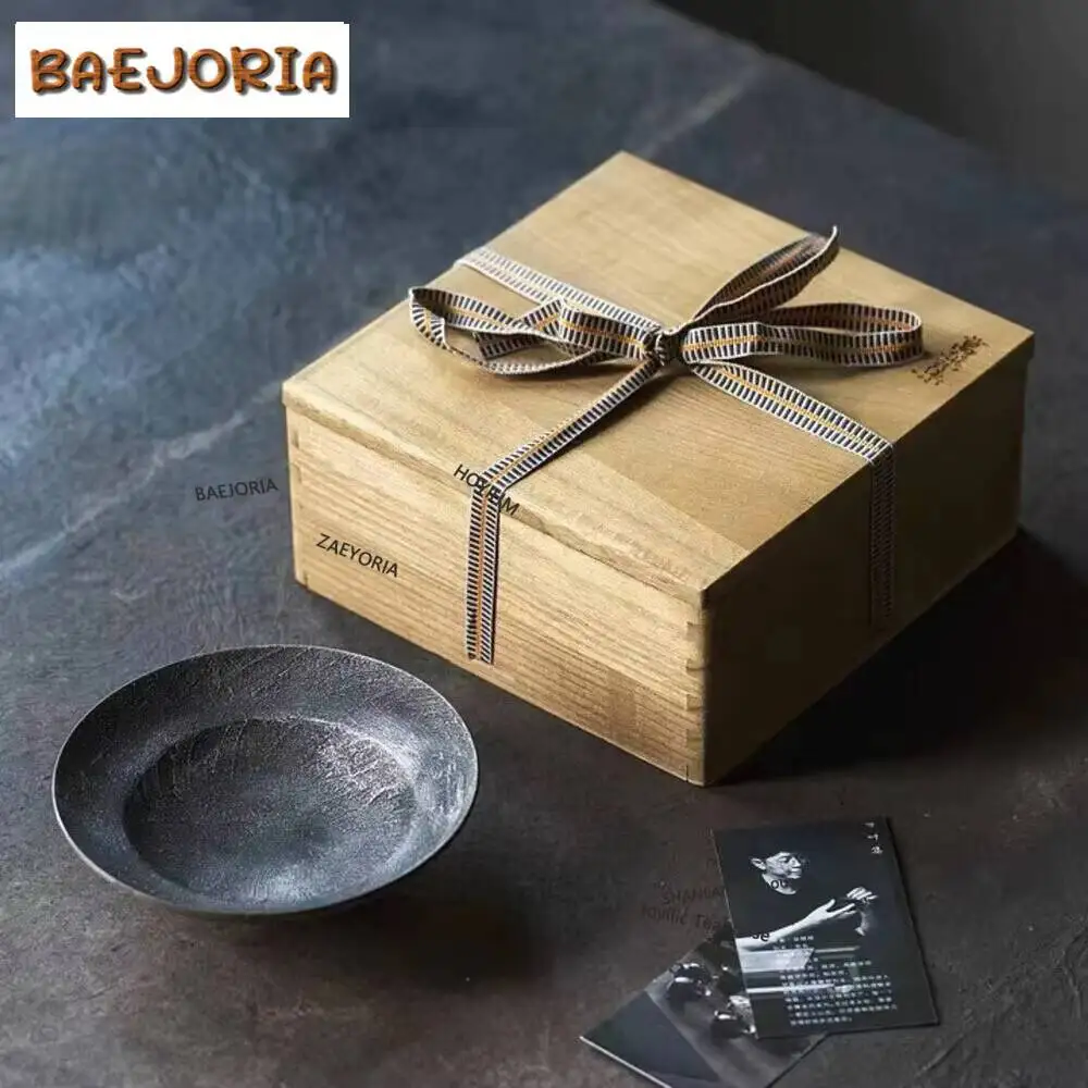 Handmade Lacquer Art Ceramic Pot Bearing Holder Gilded Silver Dry Soaking Platform Chinese Tea Ceremony Accessories Collection