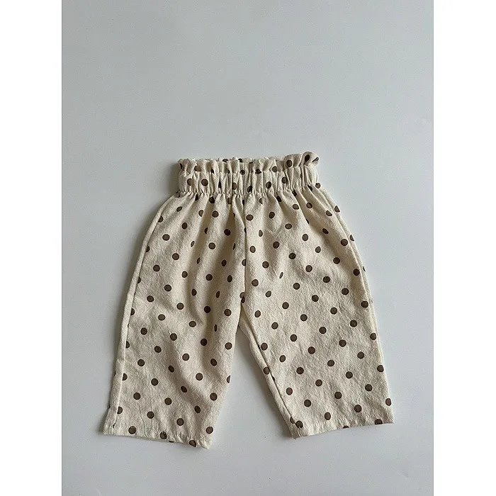 2024 Summer New Baby Casual Pants Thin Cotton Children Loose Trousers Fashion Girls High Waist Harem Pants Children Boys Pants