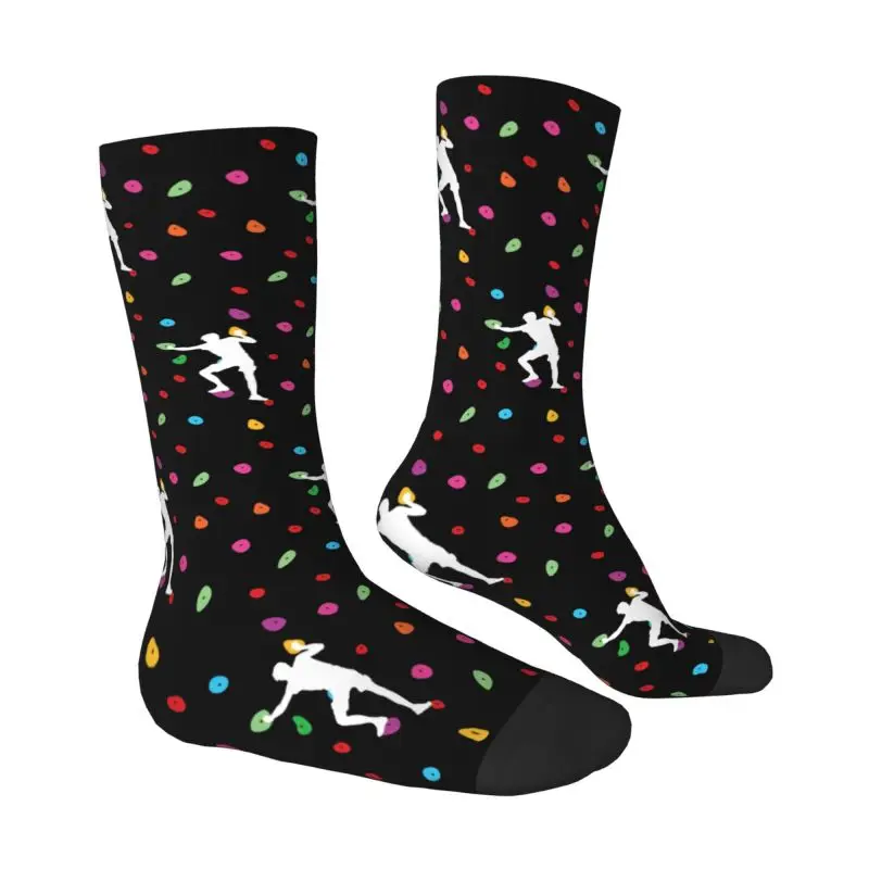 Cute Bouldering Climbers Rock Climbing Wall Socks Women Men Warm 3D Printed Boulderer Gift Sports Football Socks