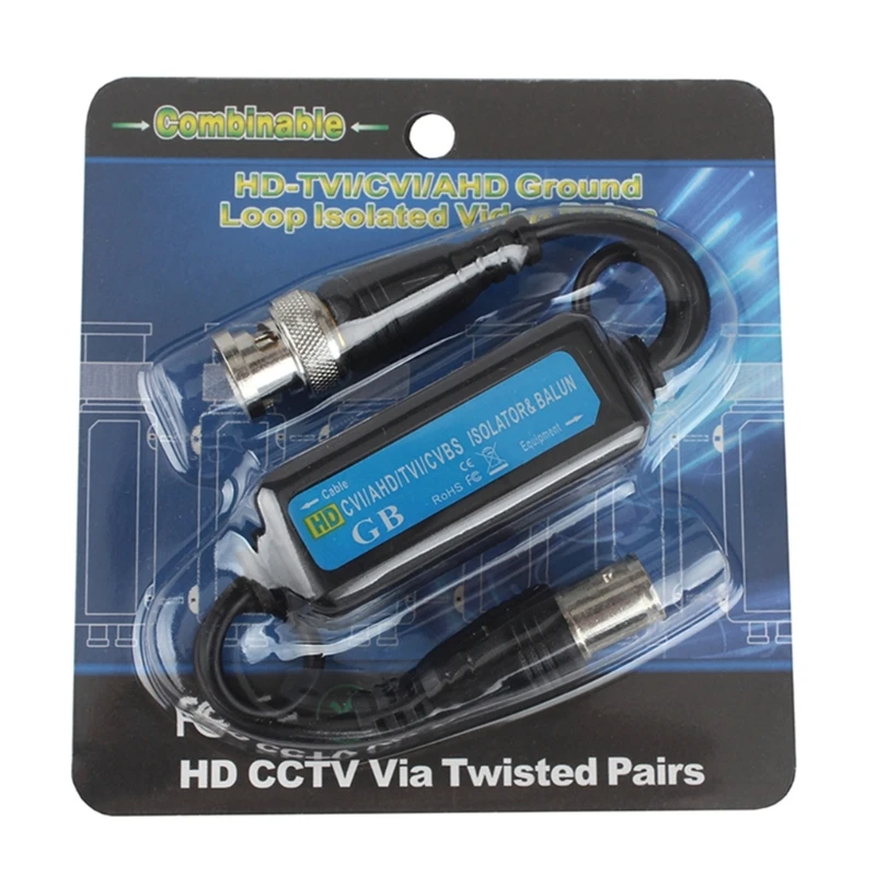 573A BNC passivo macho para fêmea isoladores loop aterramento vídeo protegem seu sistema CCTV interferências