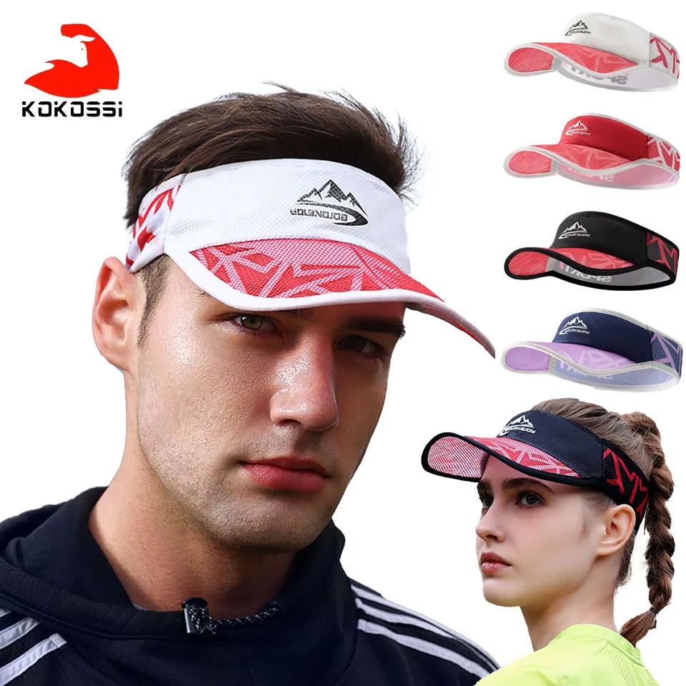 KoKossi Empty Top Hat, Sunshade Hat, Running Hat, Unisex Outdoor Sports Bike, Mountain Climbing, Quick Drying, Breathable