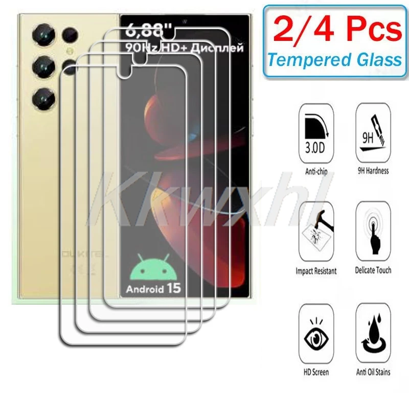 2-4PCS 9H HD Tempered Glass For Oukitel C61 Pro  6.88