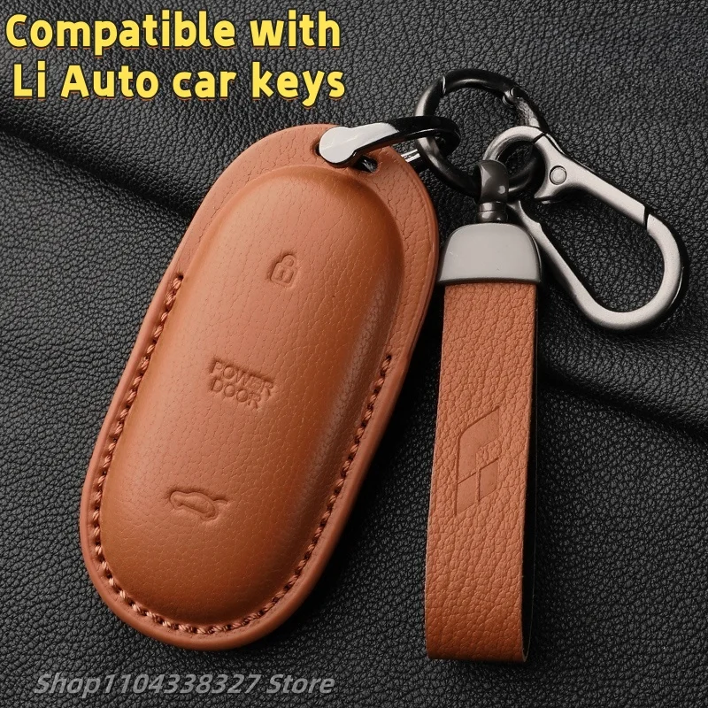 For Li Auto MEGA Leather Key Case 2024 Ultra Car Interior Conversion Accessories Scratch and Wear Resistant Goatskin key fob