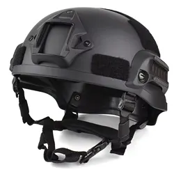 MICH 2002 Combat Protective Helmet with Side Rail & NVG Mount for Airsoft Paintball Hunting Outdoor Sports Tactical Helmets