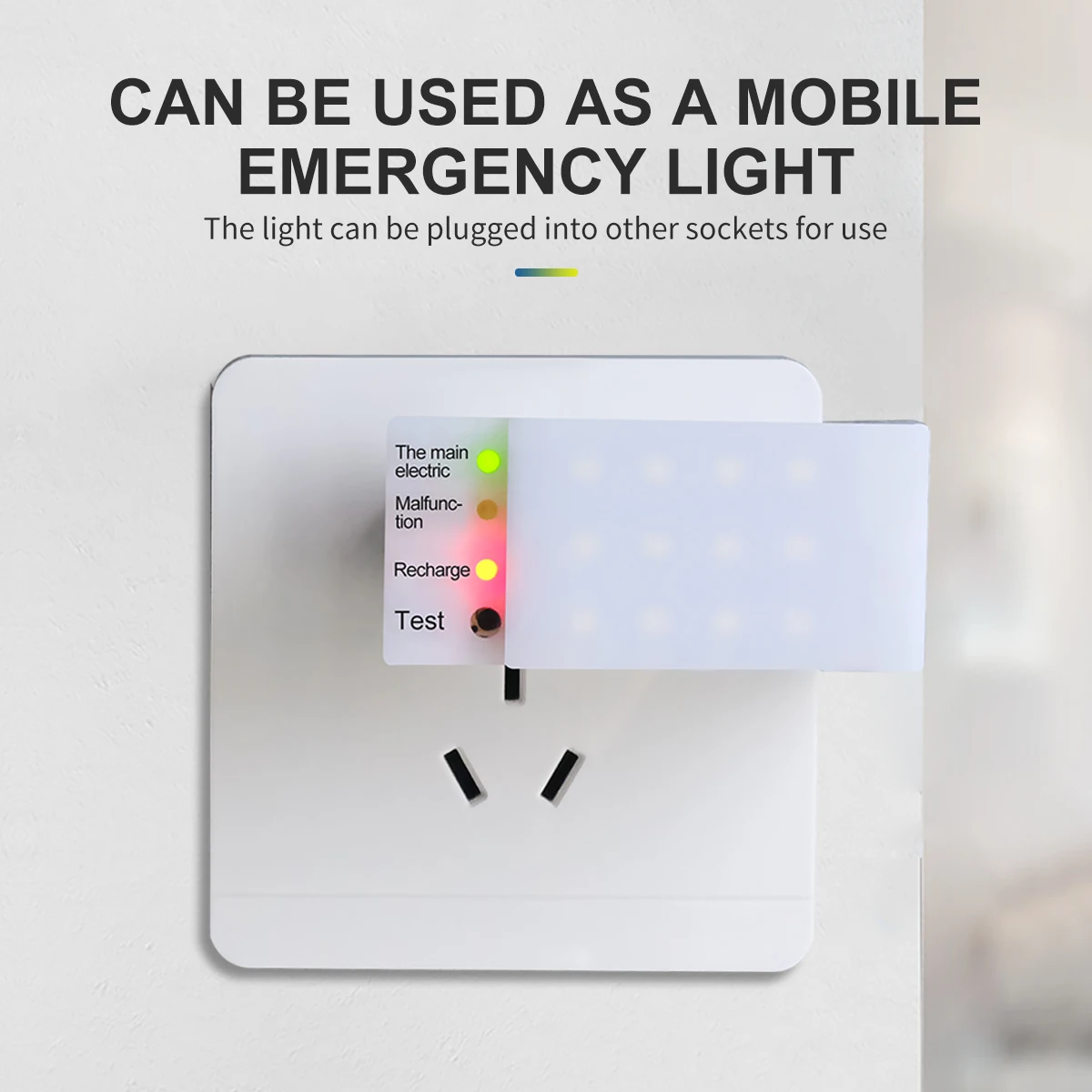TOMZN DIN rail socket 230V LED Rechargeable emergency light mobile emergency light