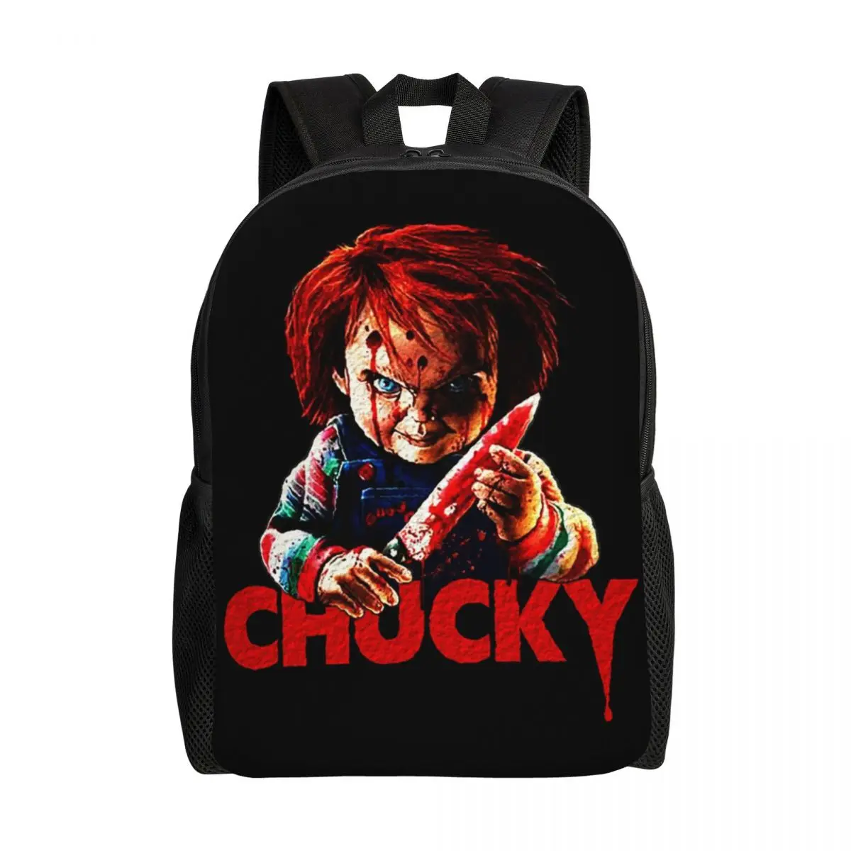 Chucky Killer Horror Halloween Backpack Child's Play Movie School College Travel Bags Men Women Bookbag Fits 15 Inch Laptop