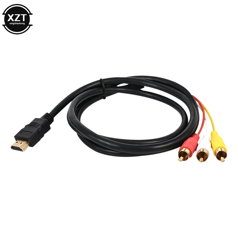 Video Audio Converter Adapter Cable HDMI-compatible to AV Audio Video Cable HDMI-compatible to 3RCA