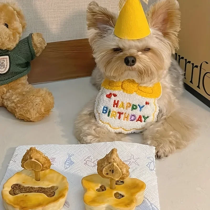 Pet Birthday Hat Bandana Set 3