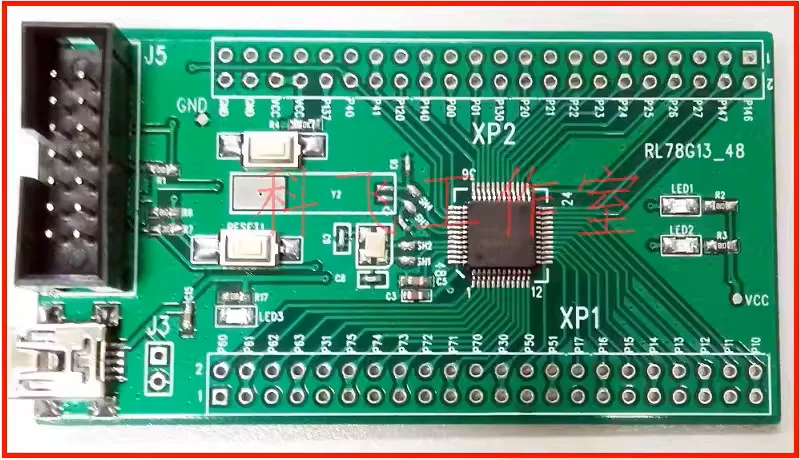 Макетная плата для микроконтроллера серии Renesas RL78G13, обучающая плата R5F100GE