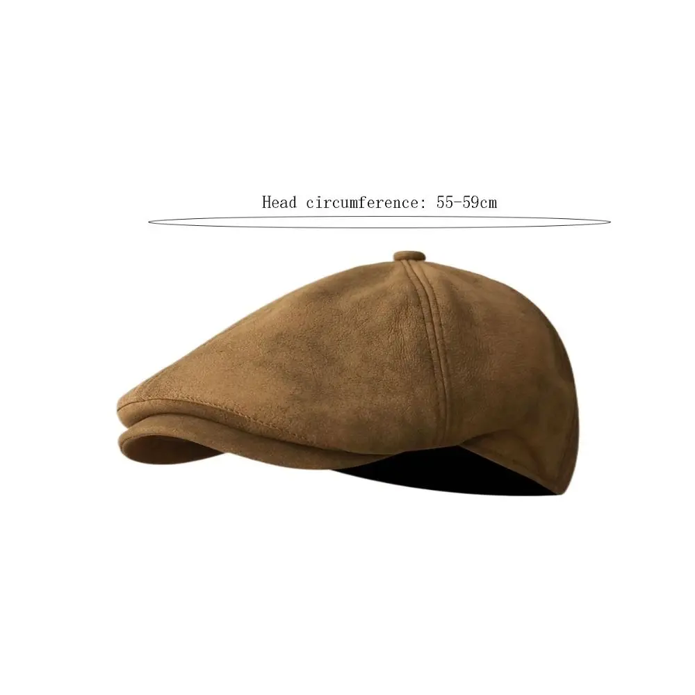 Модная ретро-шляпа вперед, регулируемая классическая кепка газетчика, имитация замши, британская шляпа, осенне-зимняя одежда
