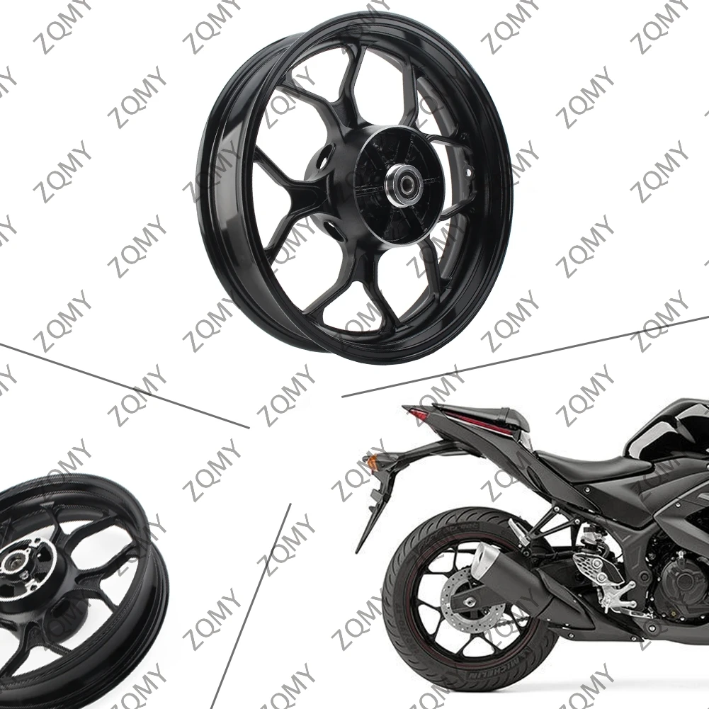 YZF-R3 YZF-R25 2015-2022 Motorbike Rear Wheel Gloss Black For Yamaha YZF R3 R25 ABS 2015 2016 2017 2018 2019 2020 2021 2022