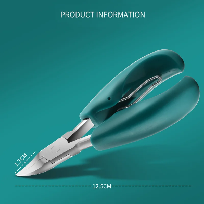 Professioneller Nagelknipser, Schneider für eingewachsene Zehennägel, dicke Nägel, abgestorbene Haut, Schmutzentferner, super scharfes Maniküre-Werkzeug mit gebogener Klinge