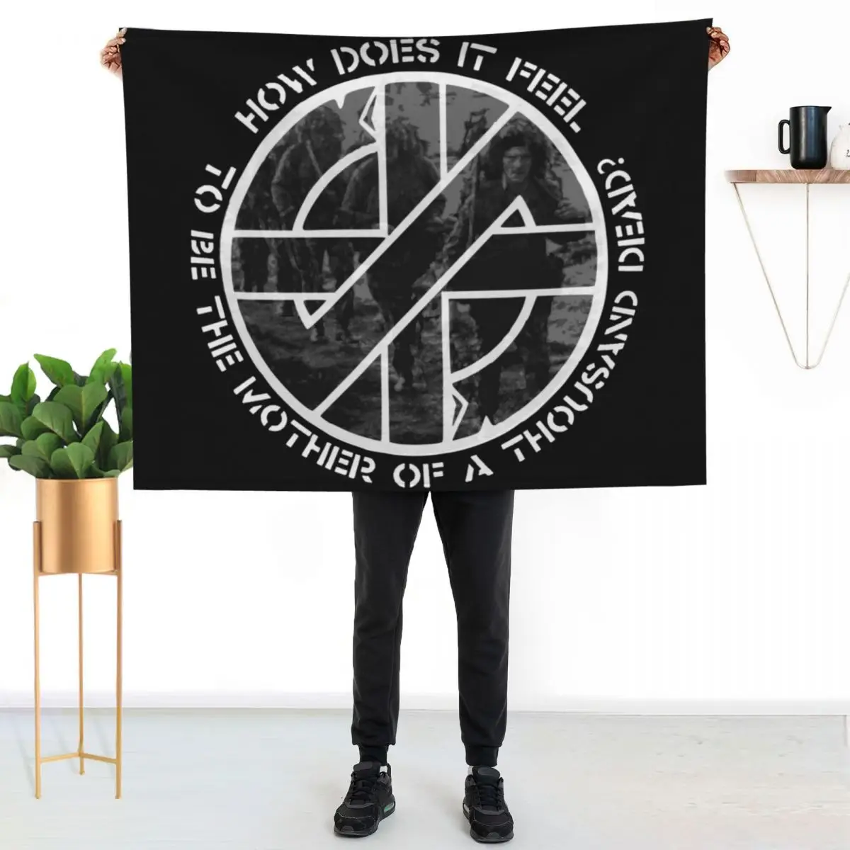 Crass - How Does It Feel (To Be The Mother Of A Thousand Dead)? Soldiers. Throw Blanket bed plaid Kid'S Hairys Blankets