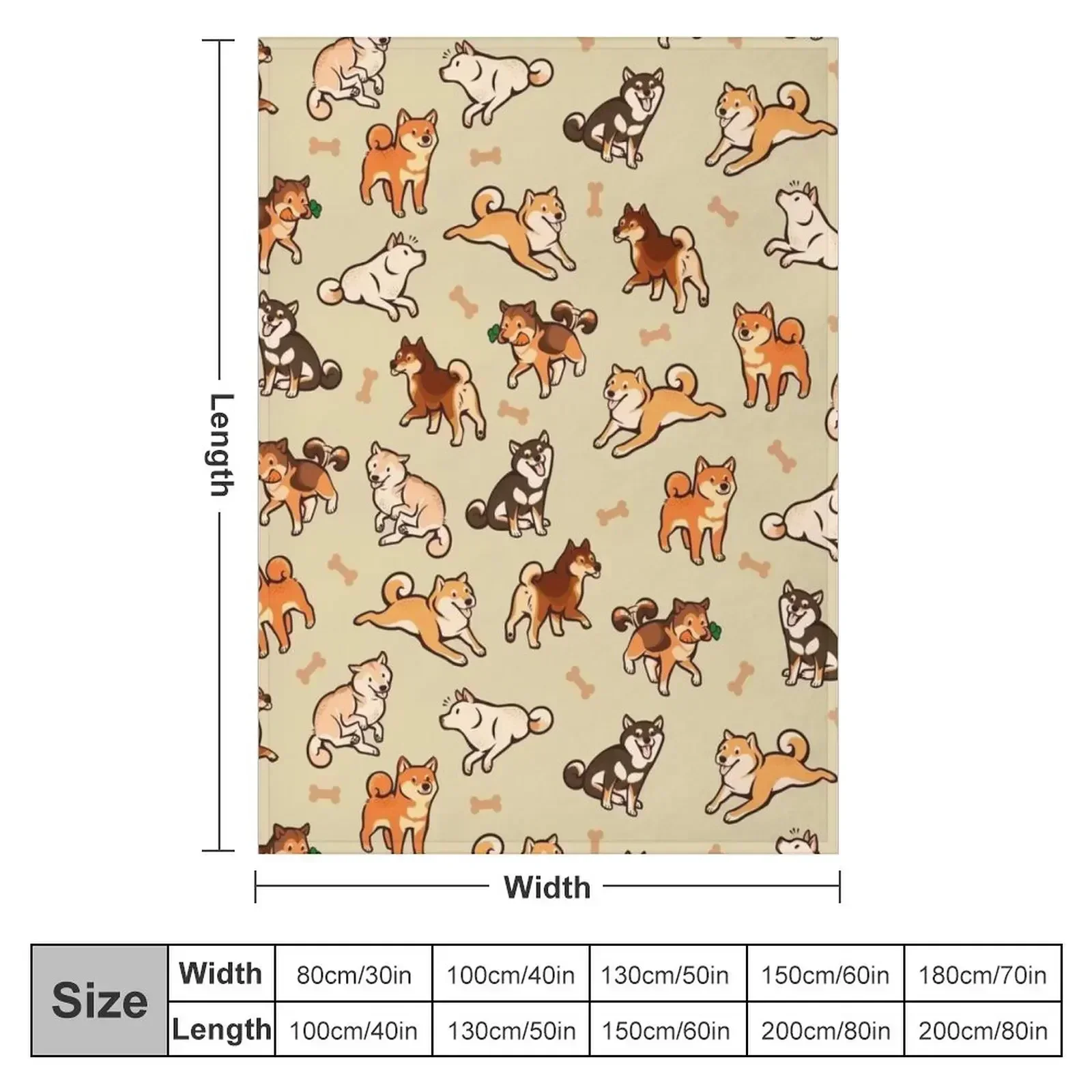 shibes in cream Throw Blanket decorative Thin Quilt Sofa Blankets