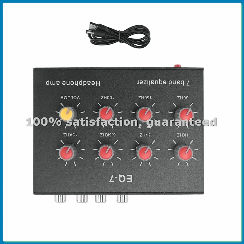 EQ-7 Car Audio Headset Amplifier 7-Band EQ Equalizer 2 Channel Digital Sound Equalizer-A12I