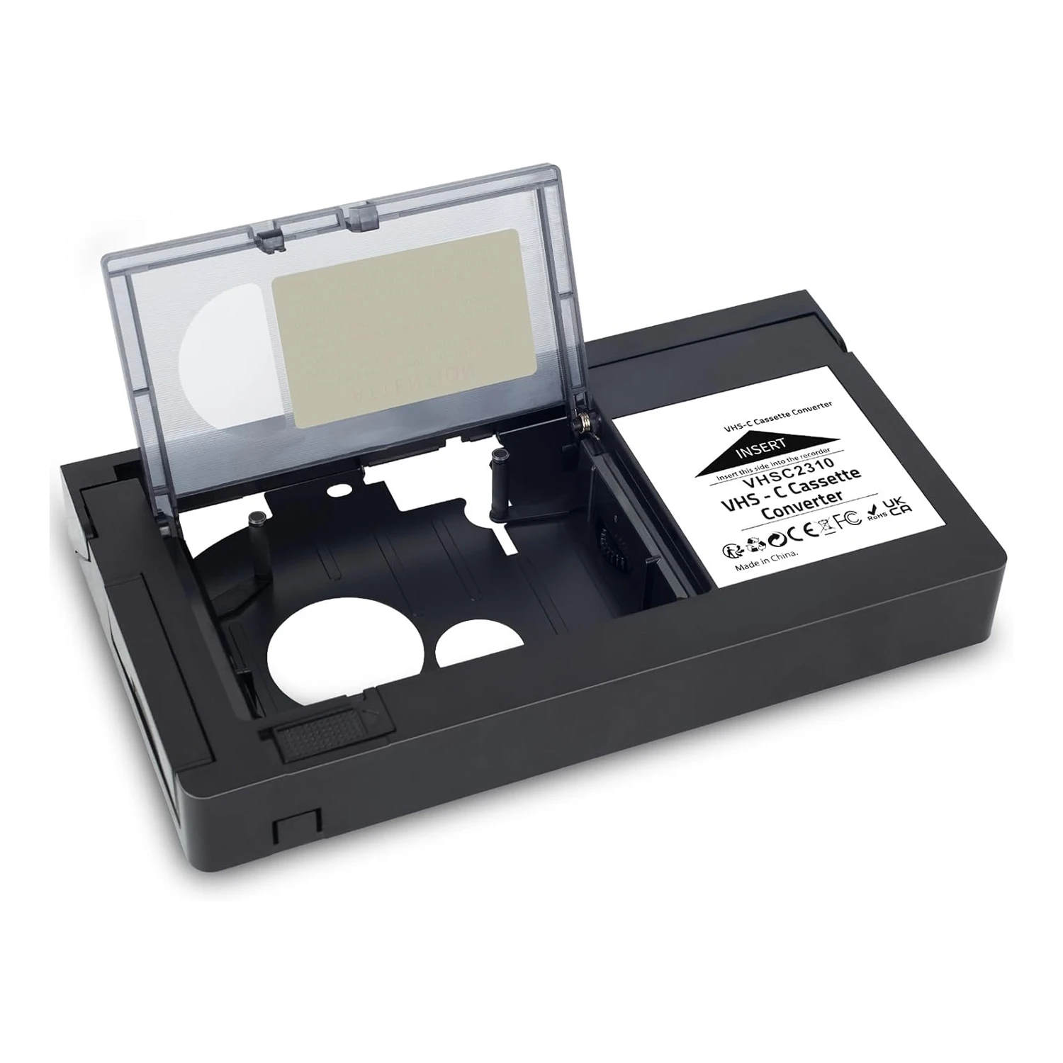 VHS-C Cassette Converter for JVC for RCA for Panasonic VHS to VHSC SVHS-C Cassette Adapter, Not for 8mm/MiniDV/Hi8 A002