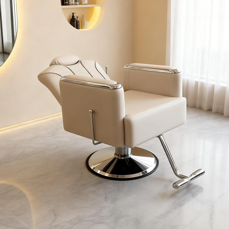 Barber Chair Can Be Reclined, Suitable High-End Hair Salons, Specifically Perming And Dyeing. Reclining Hairdres