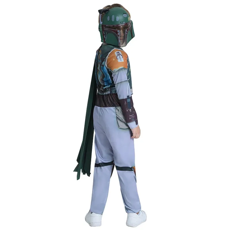2025 nuevo disfraz de Cosplay para niños Mandalorian Din Djarin disfraces uniforme capa máscara traje ropa de Halloween f ☆ wrl ☆