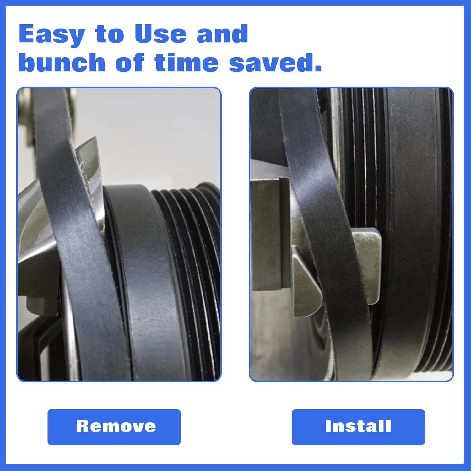 2Pcs Zinc Alloy Automobile Ribbed Drive Belts Remover Stretch Aux Belt Removal Installer Tool Set Car Repair Modificate
