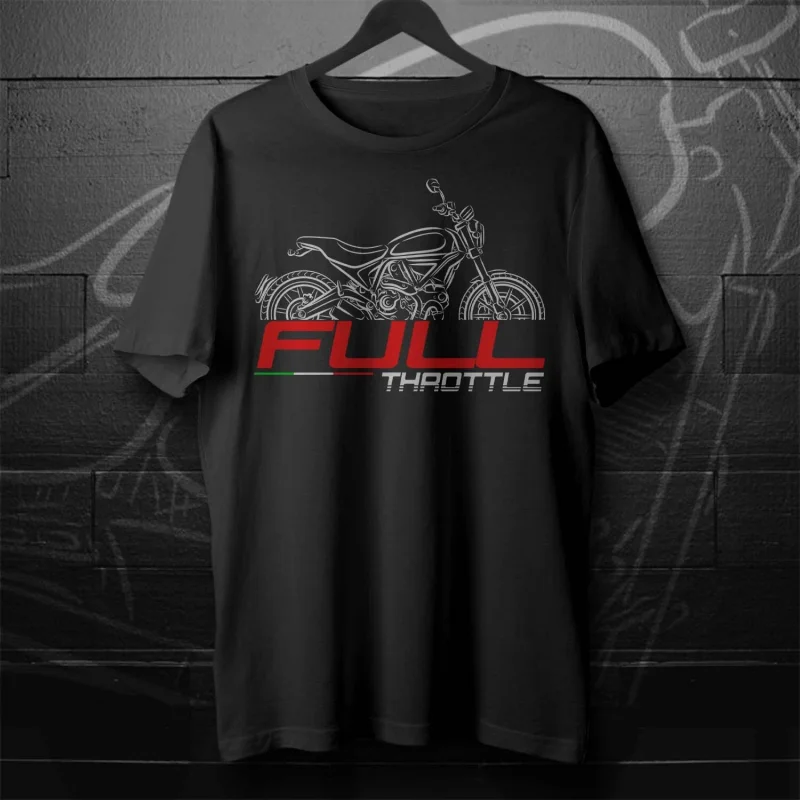 

Ducat| Scrambler Full Throttle 2015-2025 - Motorcycle T-Shirt for Riders 00000416#A1 men women summer tee cotton tshirts