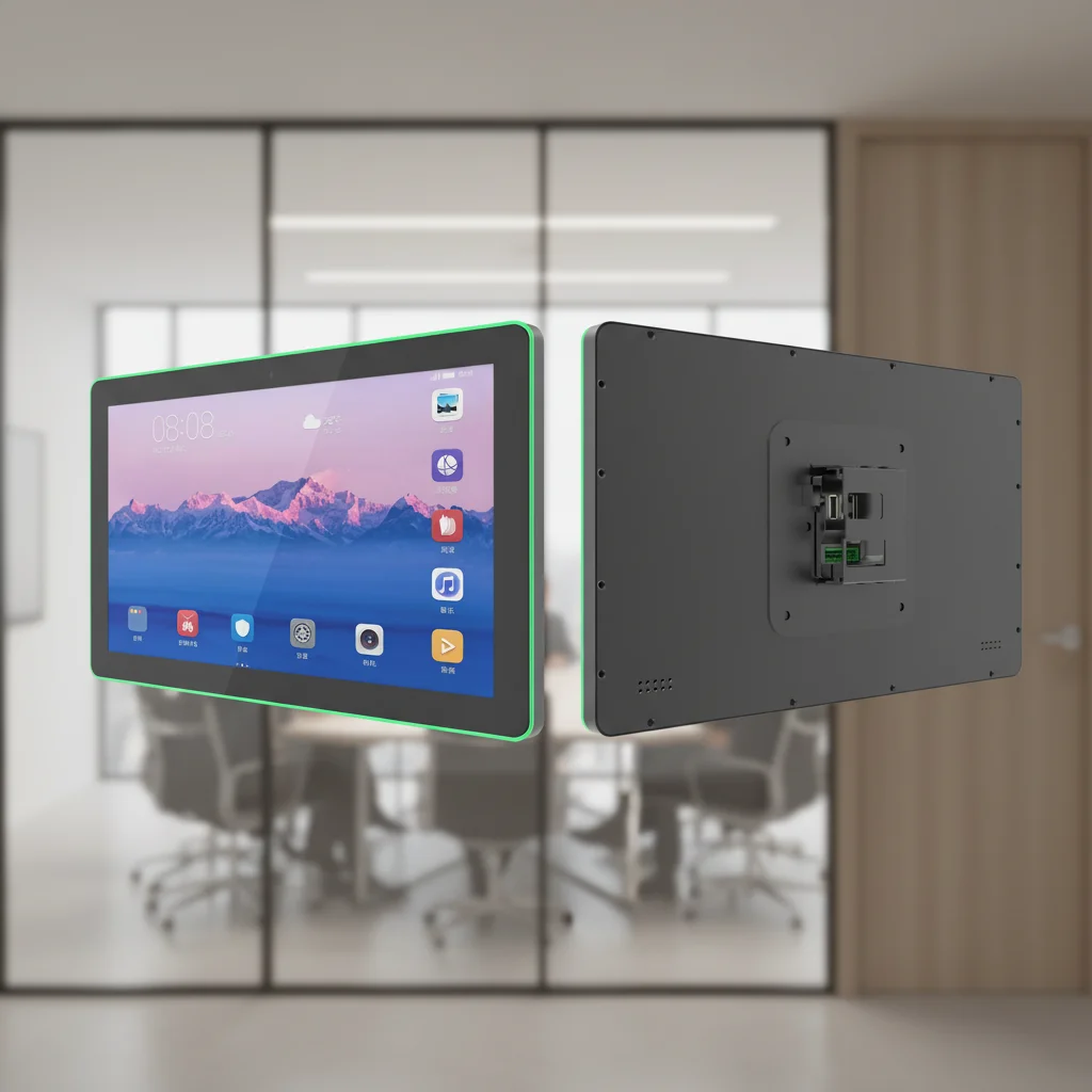 15.6 Smart Home Control Panel 2+16GB 300cd WIFI6 NFC 2.0MP Front Camera Meeting Room Booking Factory Automation 24/7 Operation