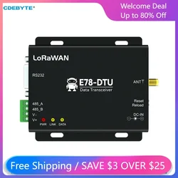 CDEBYTE LoraWAN Node Module 868/915MHz RS485 RS232 E78-DTU(900LN22) Support OTAA ABP DC8~28V Built-in Watchdog Active Polling