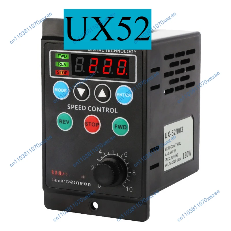 

Регулятор цифрового дисплея двигателя UX52, многофункциональный регулятор скорости двигателя переменного тока, электронный переключатель 120 Вт