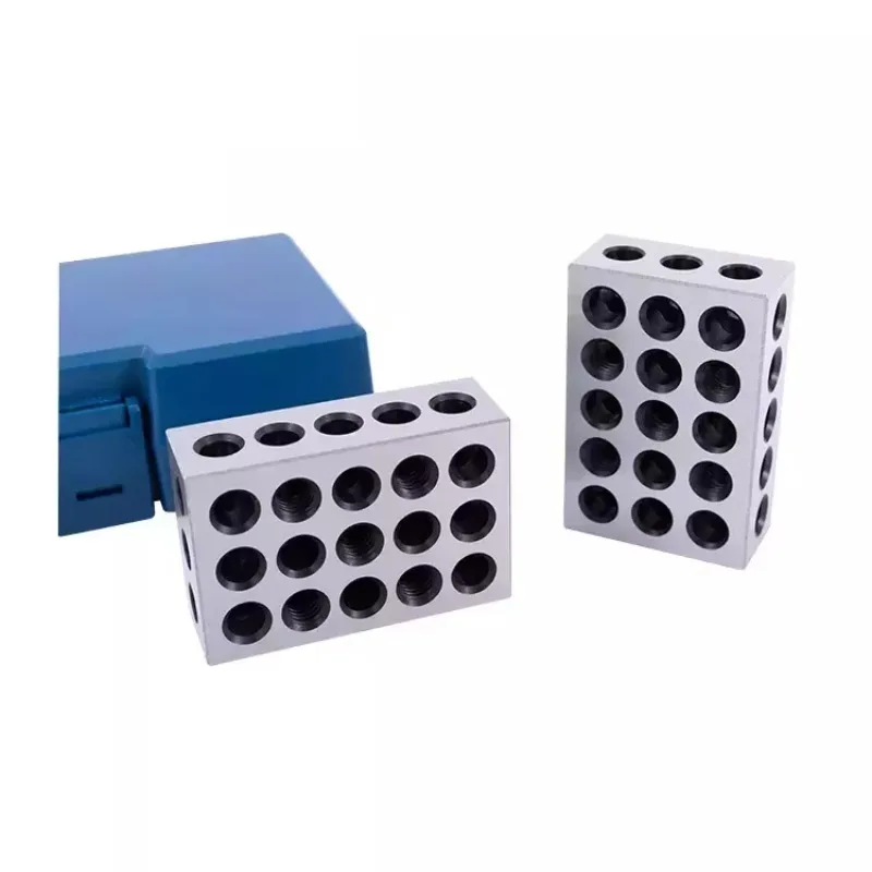 

Dasqua High Precision Metric Size 2Pcs 23 Holes 25-50-75mm Parallel Blocks Clamping Block Set