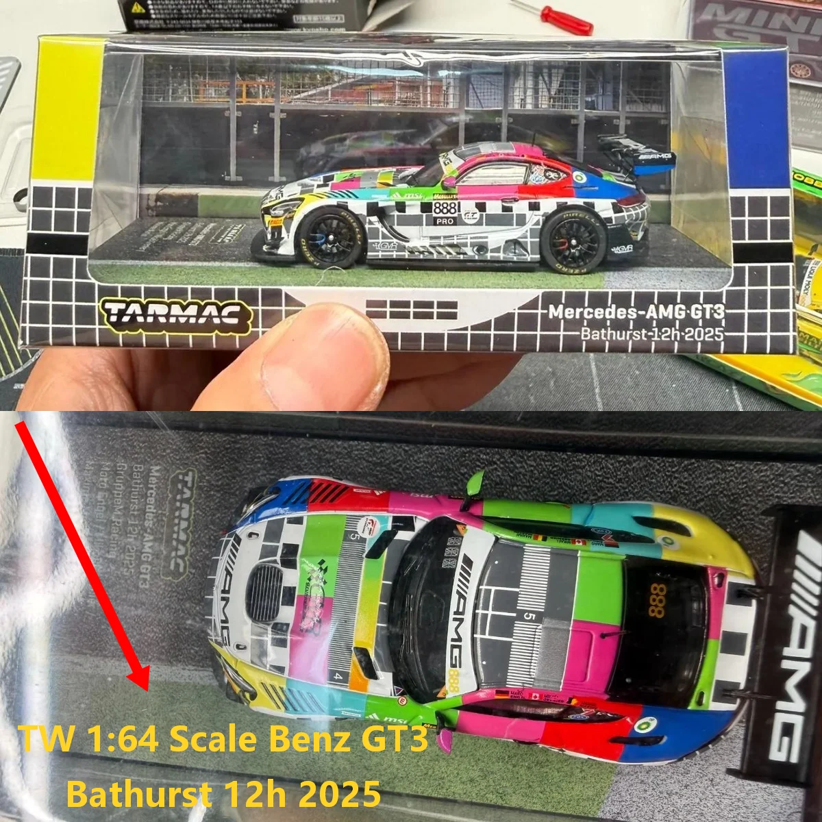 Diecast TW 1:64 Scale Benz GT3 Bathurst 12h 2025 Alloy Car Model