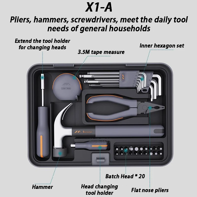 Multi Layer Tool Combination Set Multifunctional Household Toolbox Complete Hand Tool Sets Portable Maintenance Tool Boxes