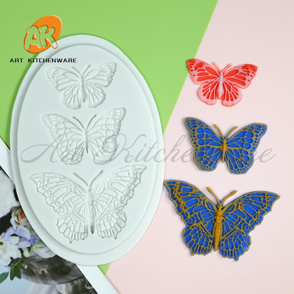 Butterflies Fondant Silicone Mold Cake Molds DIY Cake Decorating Tools Chocolate Gumpaste Moulds Candy Resin Clay Mould