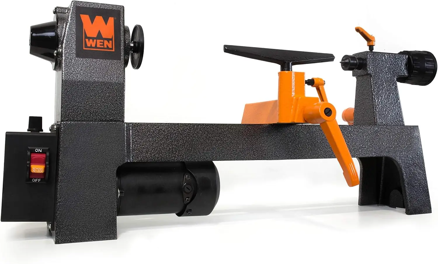 WEN-Mini torno de madera de sobremesa de velocidad Variable, 3421, 3,2-Amp, 8 "por 12"