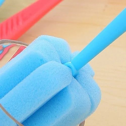 2026 New 2Pcs Glassware Cleaning Sponge Brush Random Color Kitchen Tool For Wineglass Coffee Tea Bottle Cup Washing Supplies