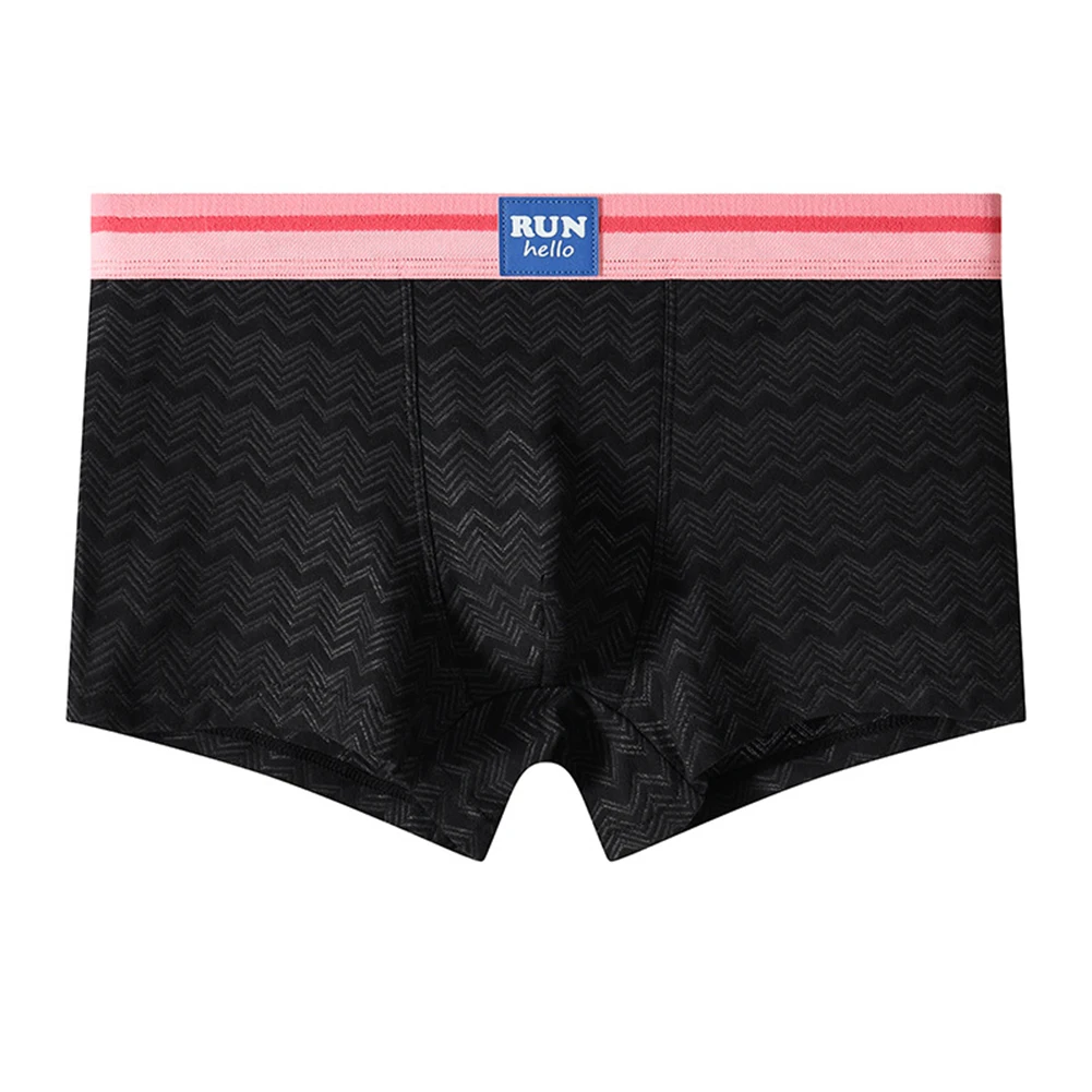 تنفس رجل بلون الملاكم ملخصات الملابس الداخلية الحقيبة نسيج القطن دنة السروال جذوع مناسبة للاستخدام اليومي #3