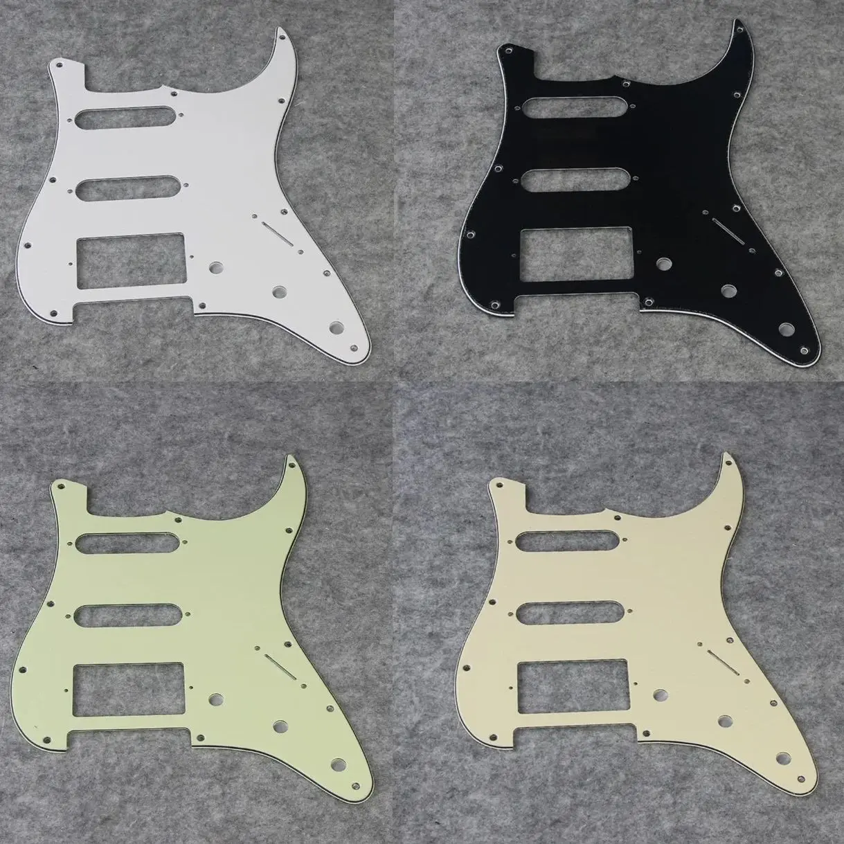 فلور 11 حفرة HSS الغيتار Pickguard 3رقائق بولي كلوريد الفينيل + مسامير لأجزاء الغيتار الكهربائي ST SSH الأمريكية خدش لوحة استبدال أجزاء #1