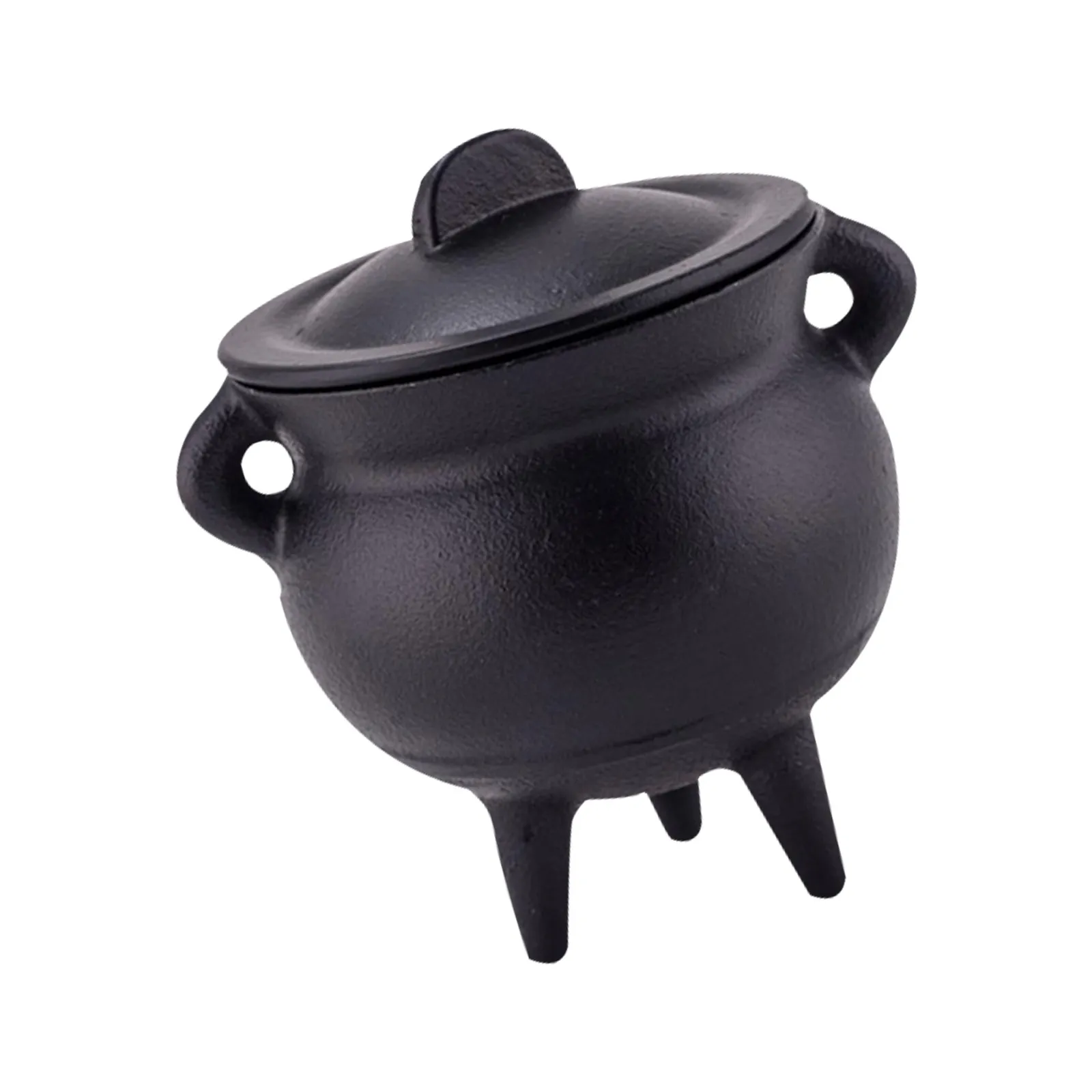 Cast Iron Incense Burner Cauldron with Lid for Sage Smudge Palo Santo Resin Tea Light Holder Witchy Home