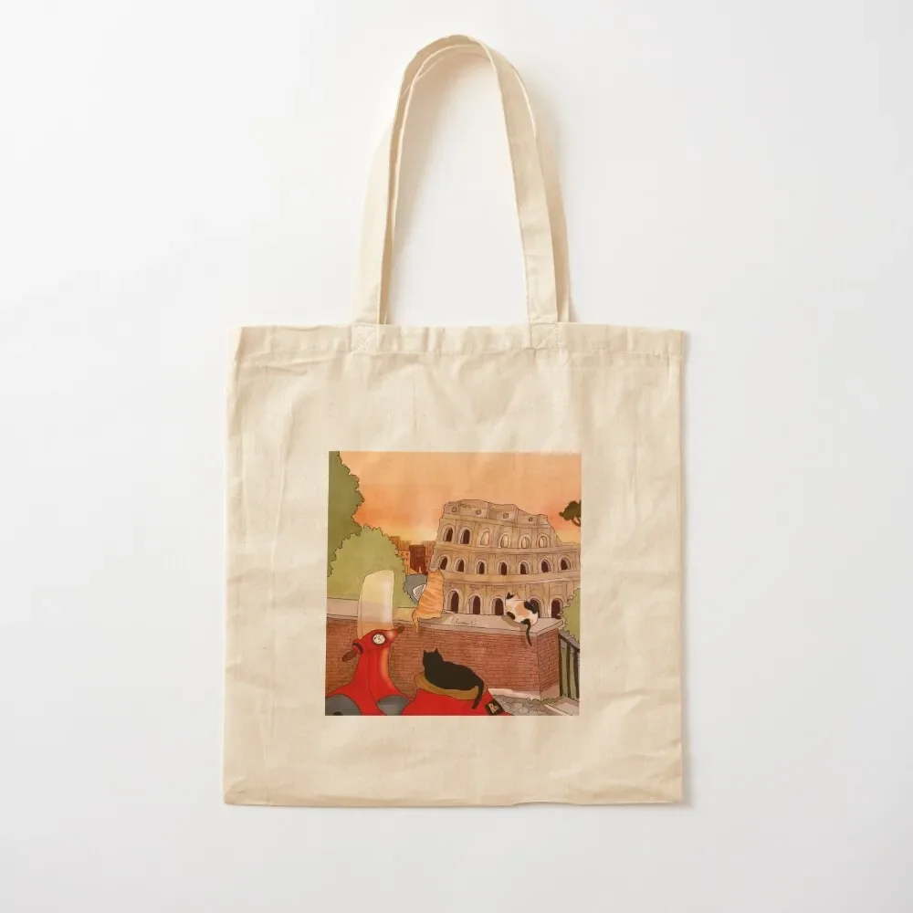 

Journal of a Cat in Rome - Sunset with Friends at the Colosseum Tote Bag Canvas bag personalized tote Bag