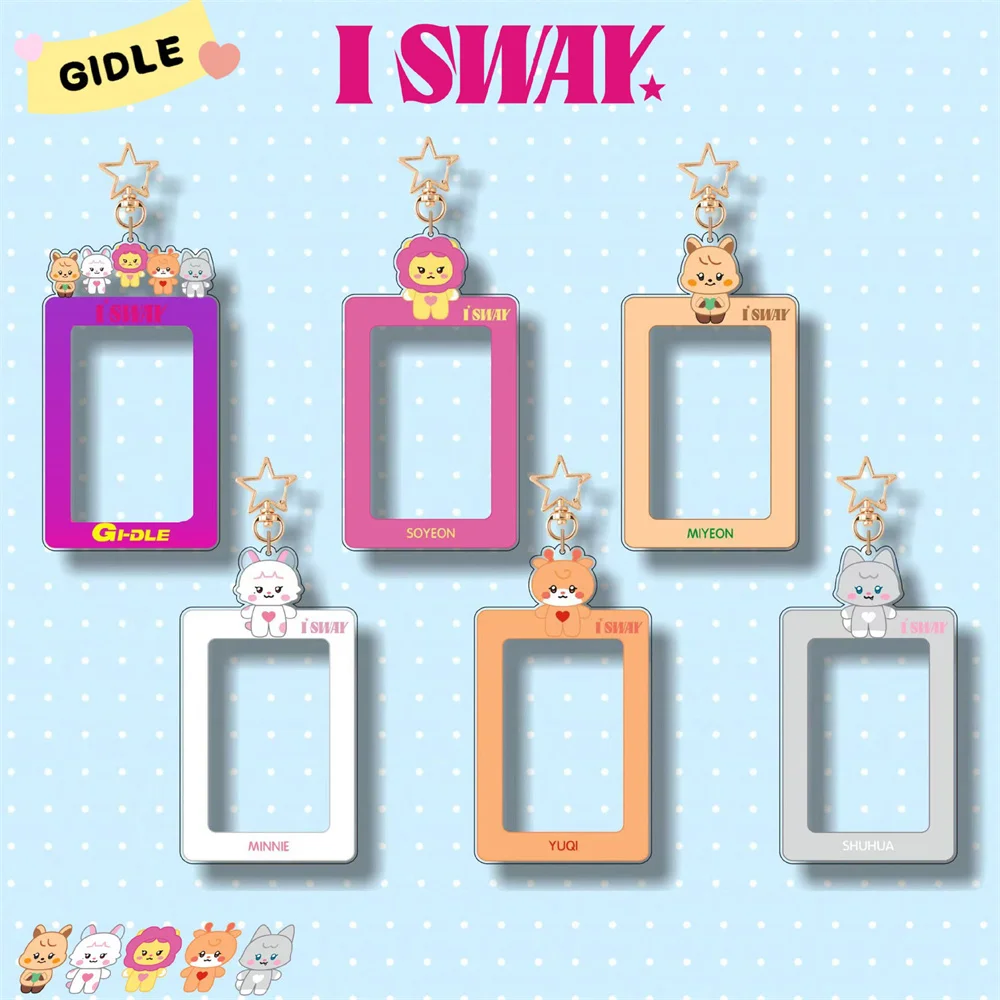 KPOP (G)I-DLE I SWAY Pop-up Store Card Holder Keychain Yuqi Shuhua Miyeon Minnie Keyring Pendant Girls Backpack Accessories Gift