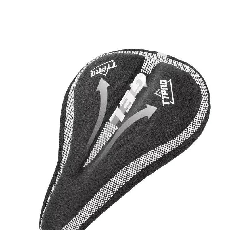 TTPRO Gel Bicycle Seat Cushion Cover Thick Silicone Memory Foam Saddle Pad Universal for Road Mountain Bike Cycling Accessories image 3