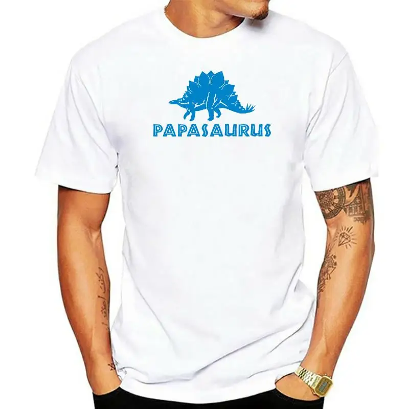 Papasaurus stegosaurus dinosaur papa dad daddy mens t-shirt father day gift idea