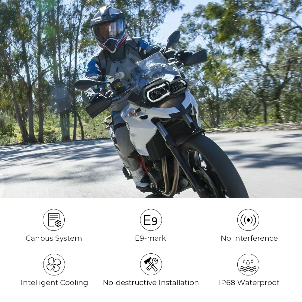 Большая распродажа! Одобренные E-mark фары для BMW F650GS F700GS F800GS ADV F800R, фары для мотоциклов, полная светодиодная фара в сборе